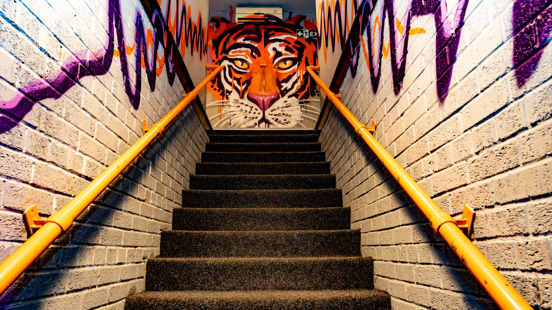 Painted stairway